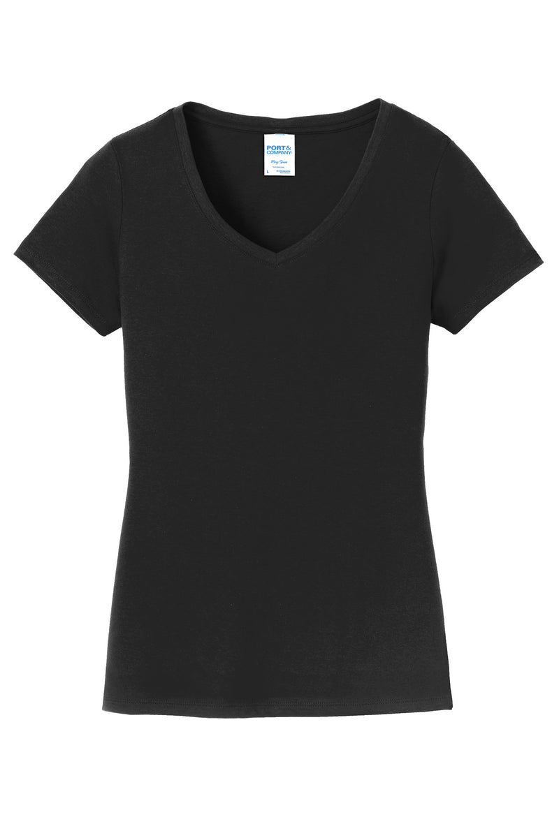 Port & Co Women's Fan Favorite V-Neck Tee - Jet Black