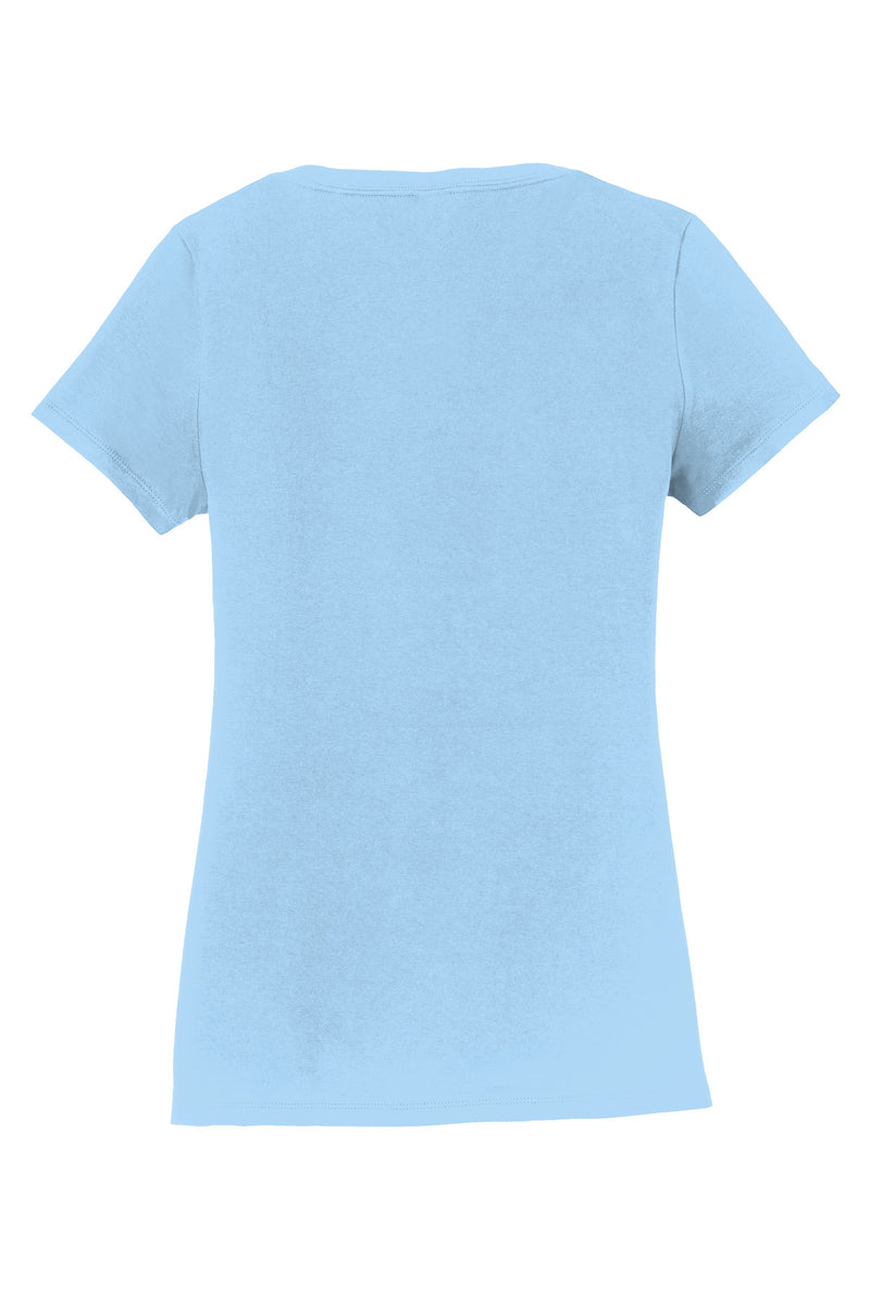 Port & Co Women's Fan Favorite V-Neck Tee - Light Blue