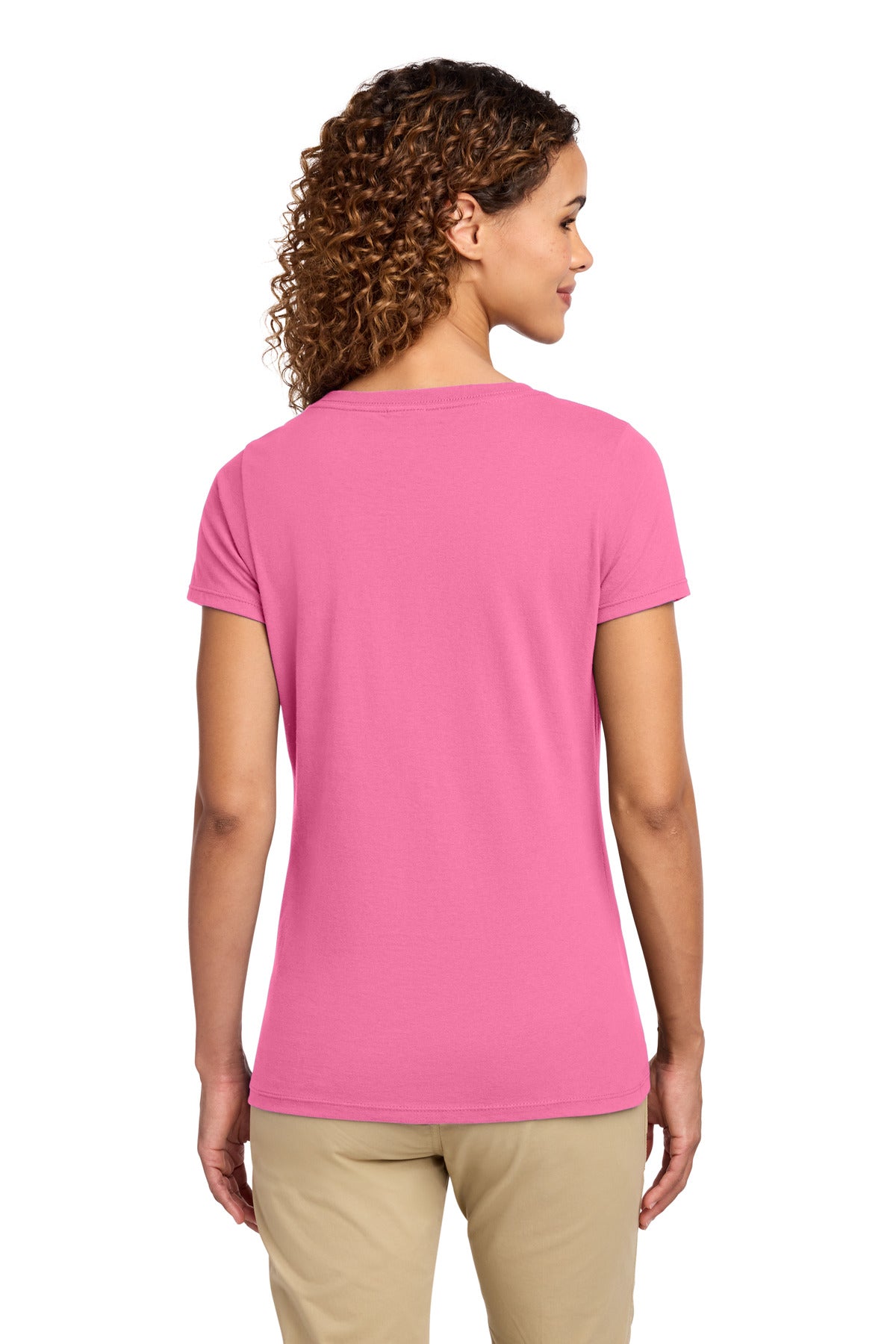 Port & Co Women's Fan Favorite V-Neck Tee - New Pink