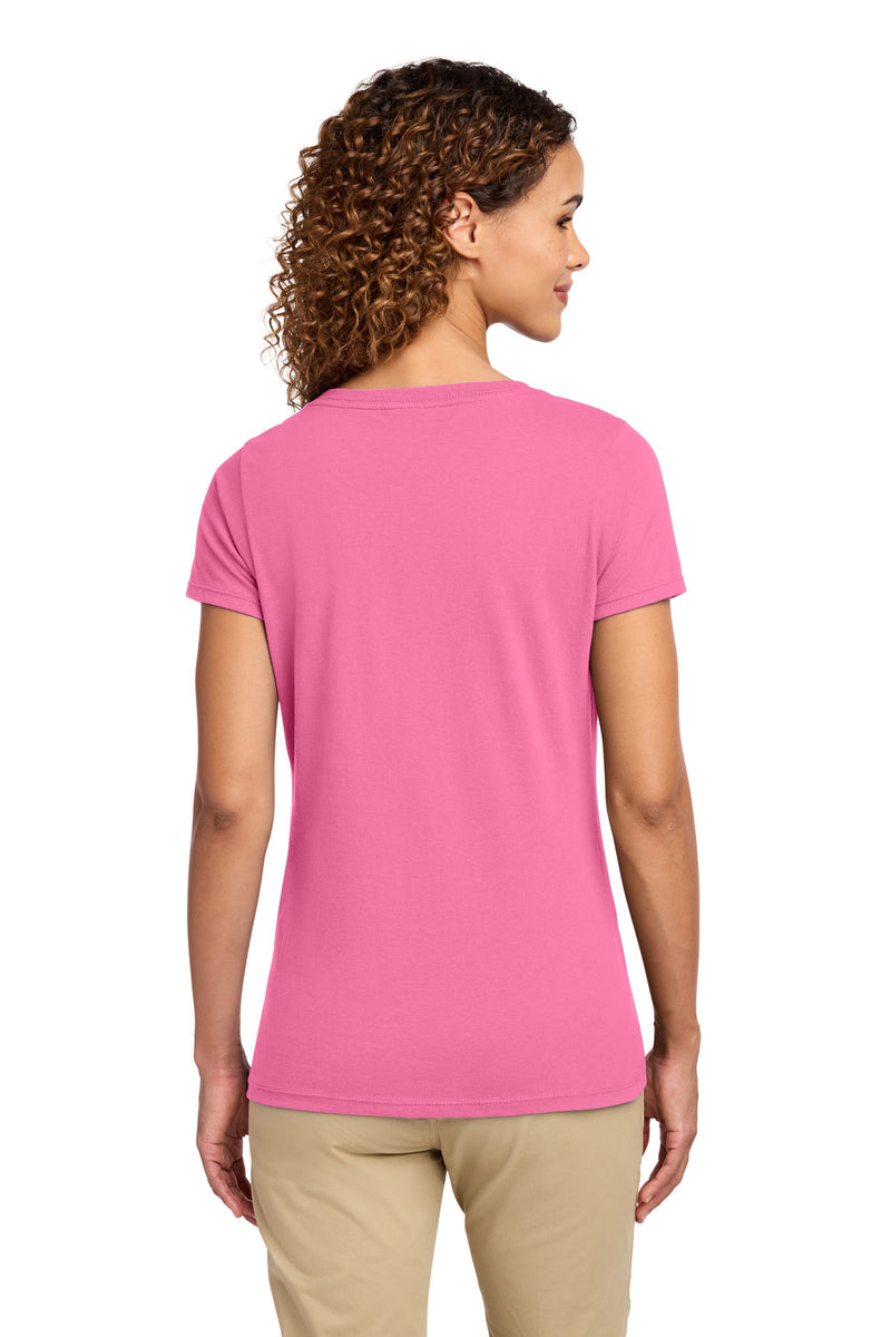 Port & Co Women's Fan Favorite V-Neck Tee - New Pink
