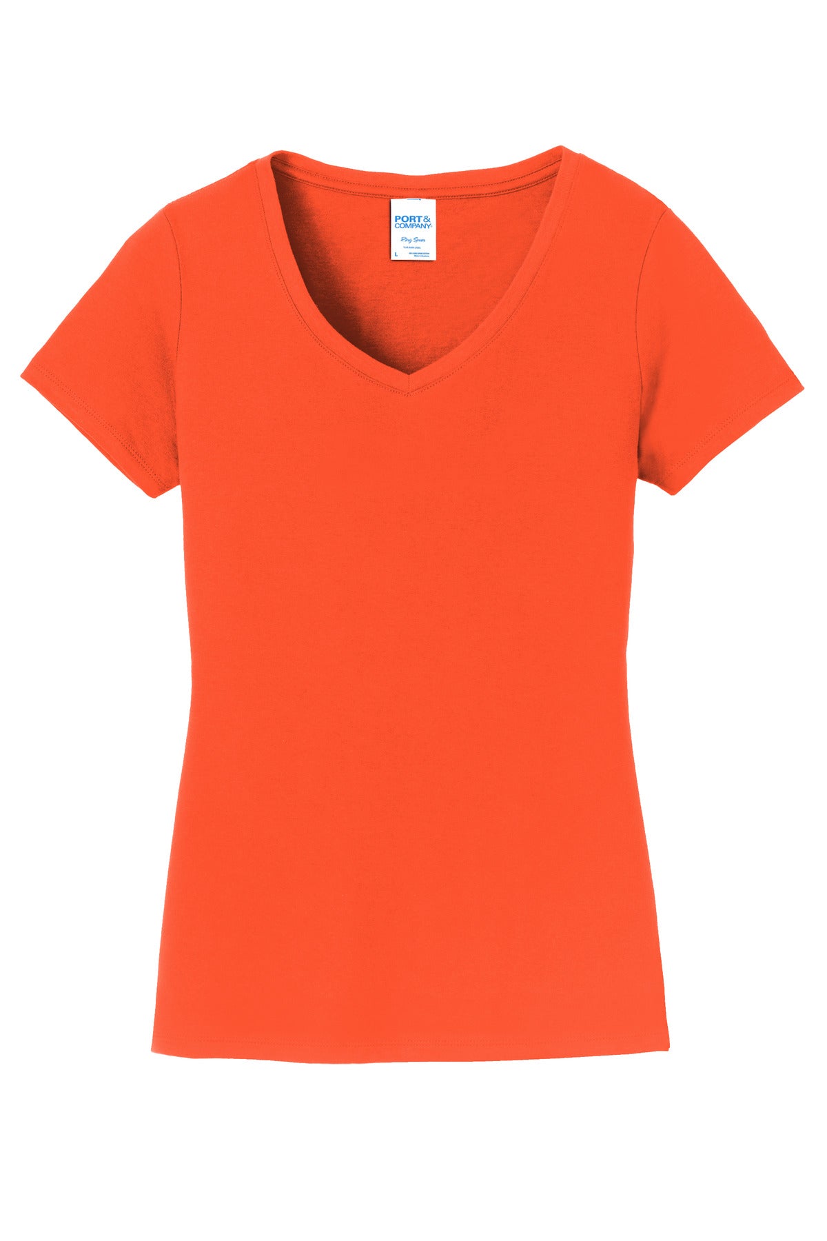 Port & Co Women's Fan Favorite V-Neck Tee - Orange