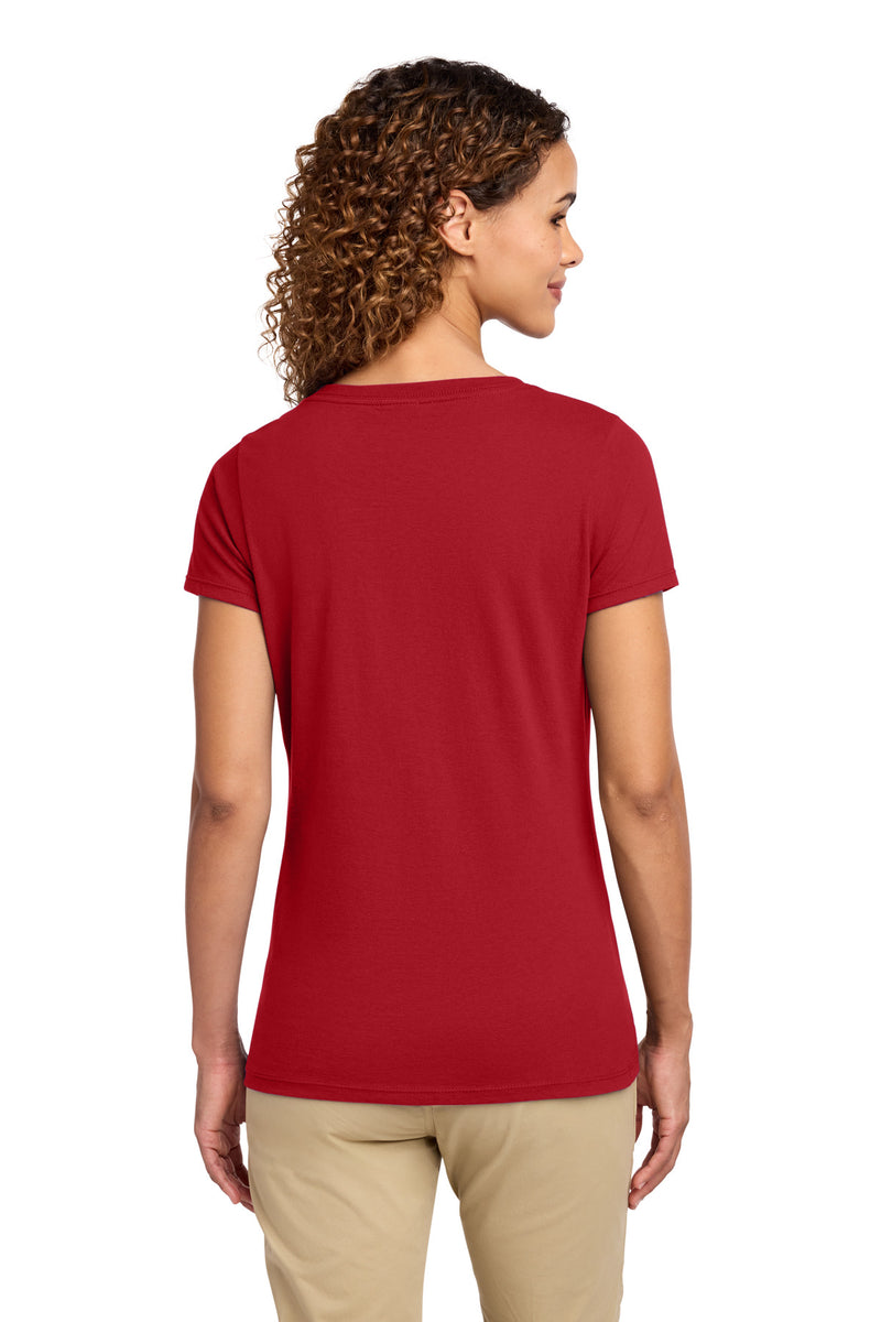 Port & Co Women's Fan Favorite V-Neck Tee - Team Cardinal