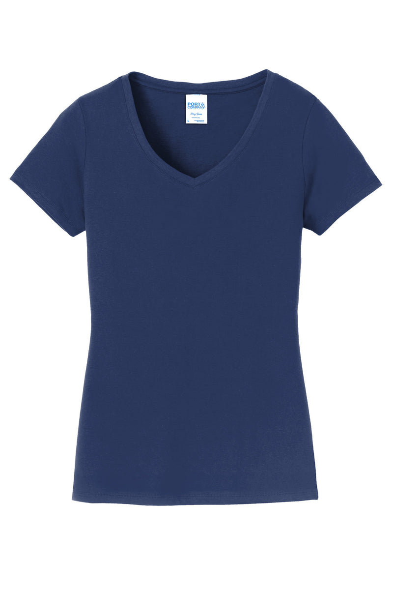 Port & Co Women's Fan Favorite V-Neck Tee - Team Navy