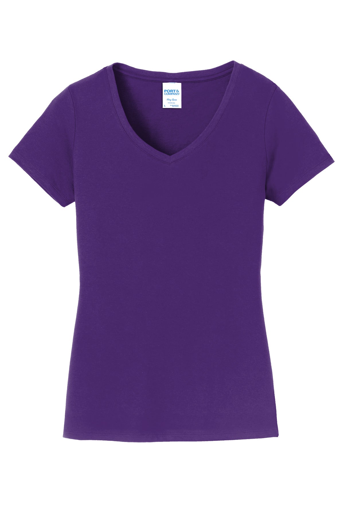Port & Co Women's Fan Favorite V-Neck Tee - Team Purple