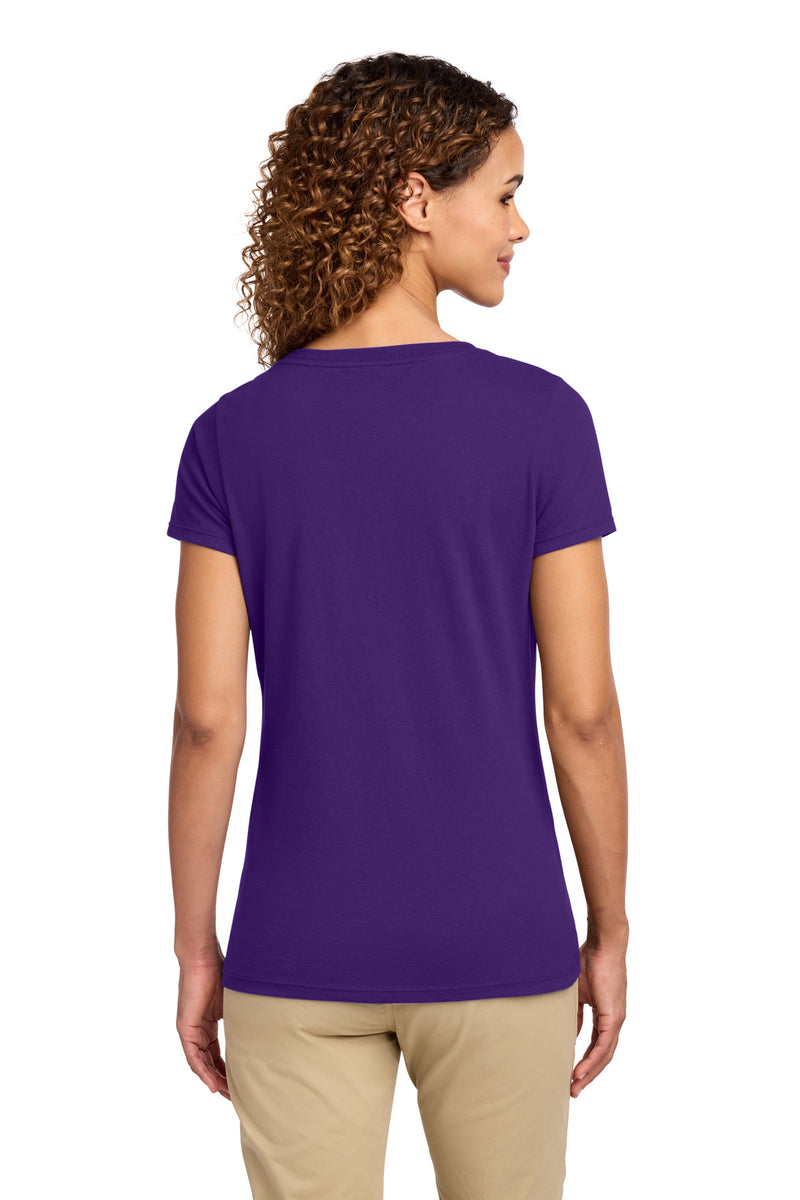 Port & Co Women's Fan Favorite V-Neck Tee - Team Purple