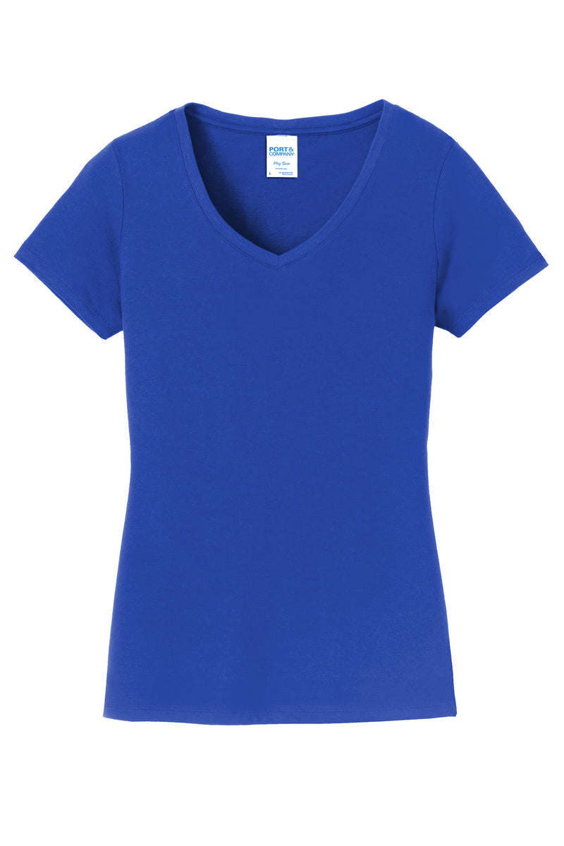 Port & Co Women's Fan Favorite V-Neck Tee - True Royal