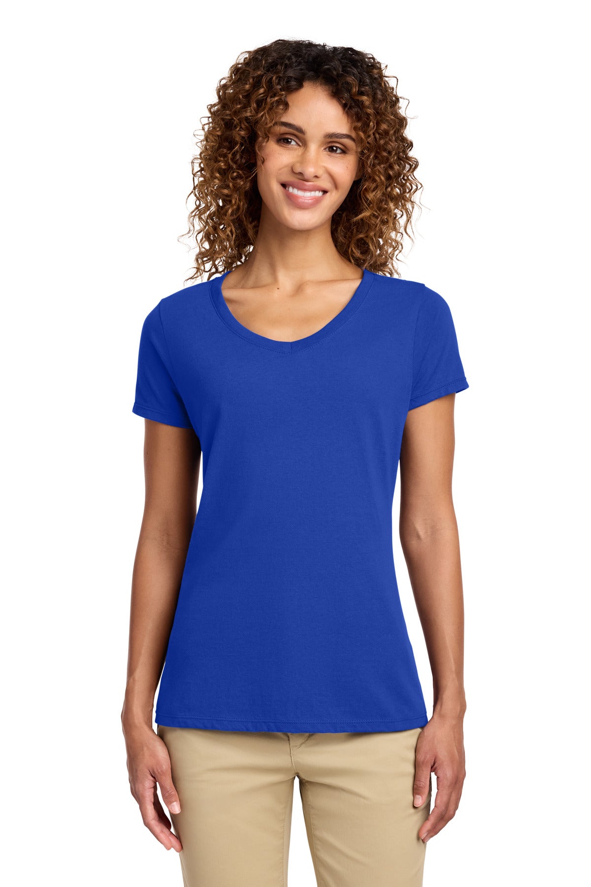 Port & Co Women's Fan Favorite V-Neck Tee - True Royal