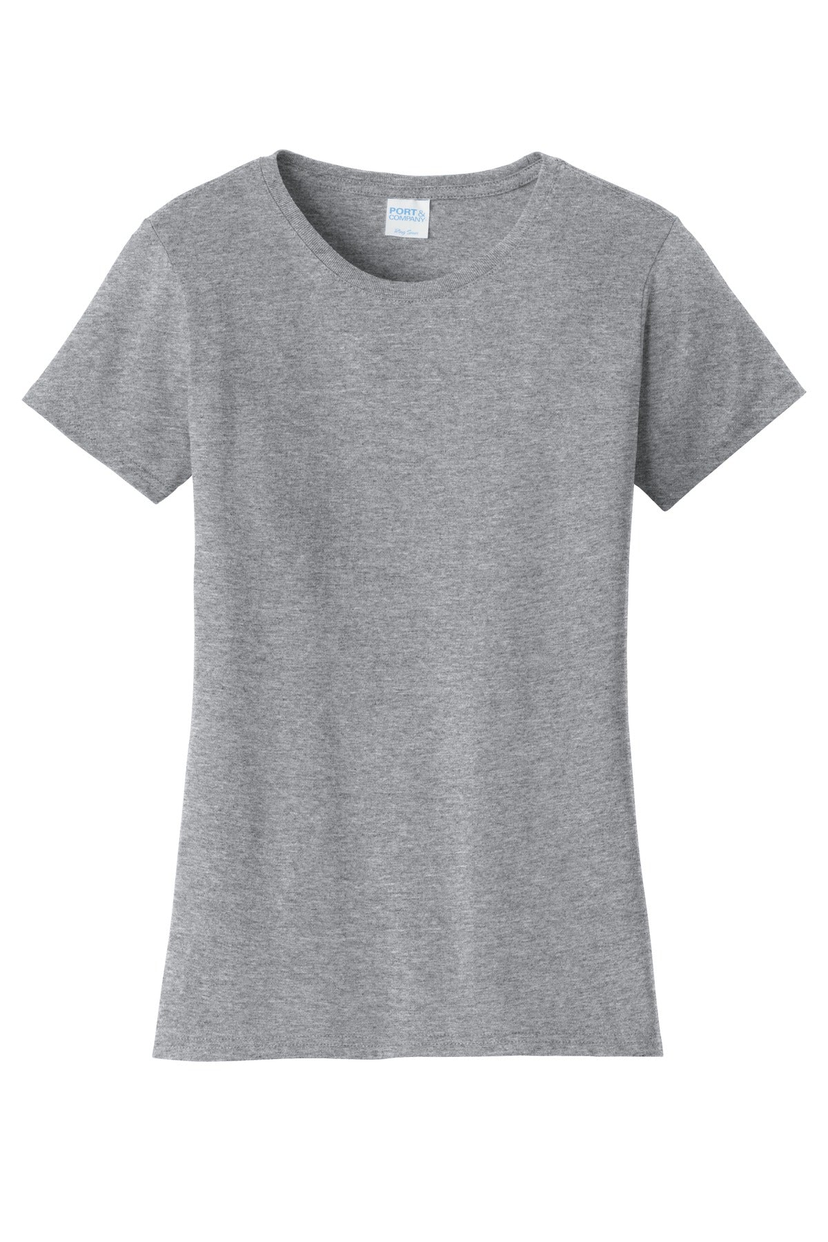 Port & Co Women's Fan Favorite Tee - Athletic Heather flat front