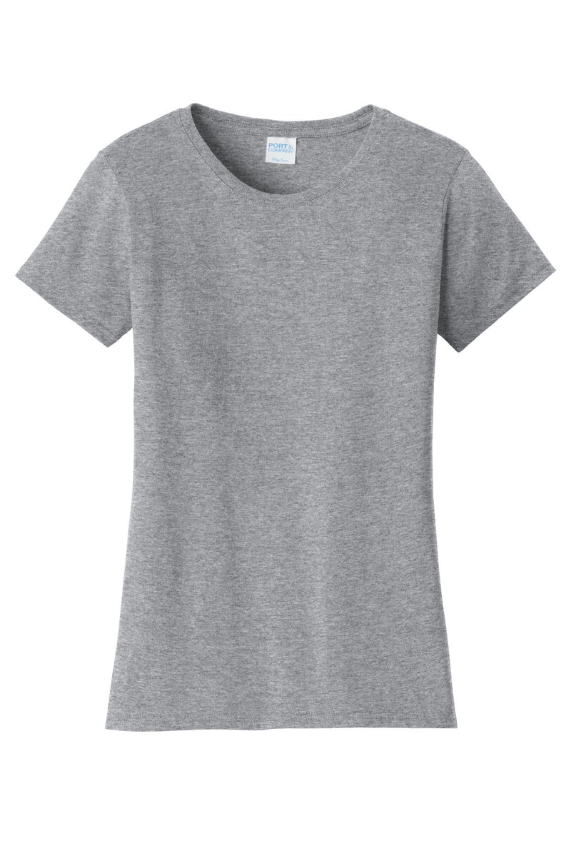 Port & Co Women's Fan Favorite Tee - Athletic Heather flat front