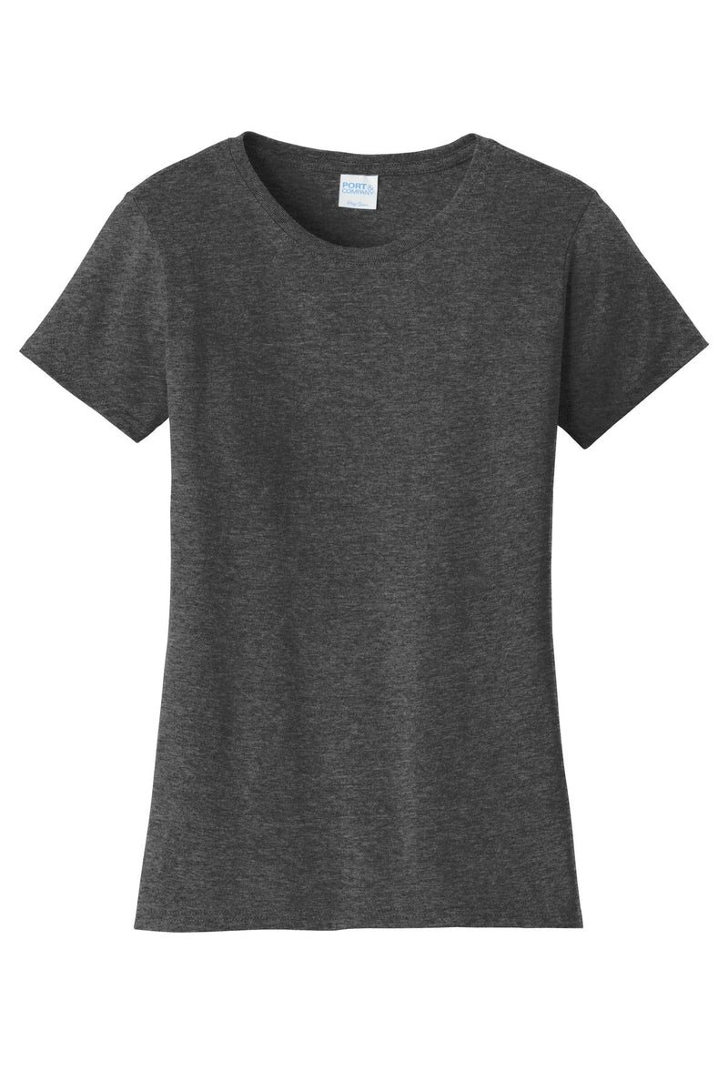 Port & Co Women's Fan Favorite Tee - Dark Heather Grey flat front