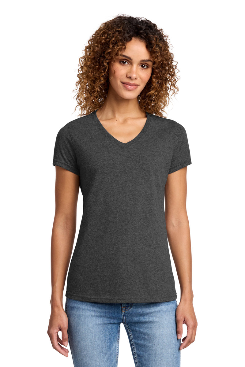 Port & Co Women's Fan Favorite Blend V-Neck Tee - Black Heather