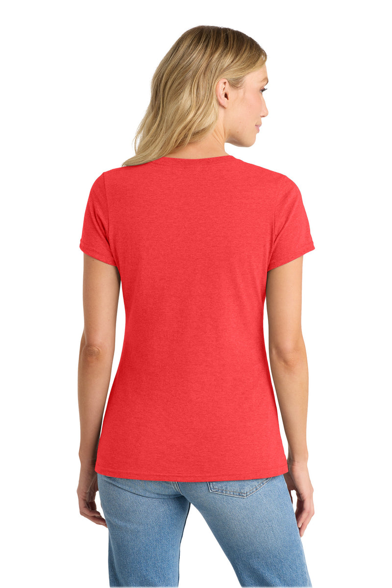 Port & Co Women's Fan Favorite Blend V-Neck Tee - Bright Red Heather