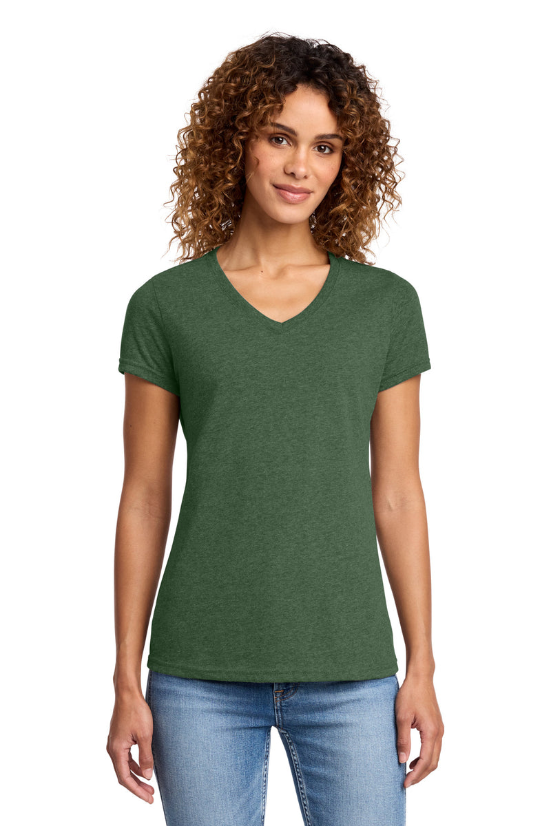 Port & Co Women's Fan Favorite Blend V-Neck Tee - Forest Green Heather