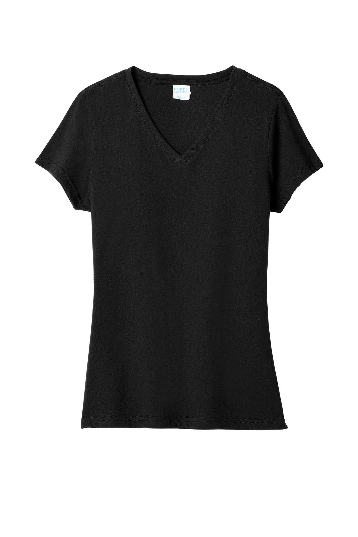 Port & Co Women's Fan Favorite Blend V-Neck Tee - Jet Black