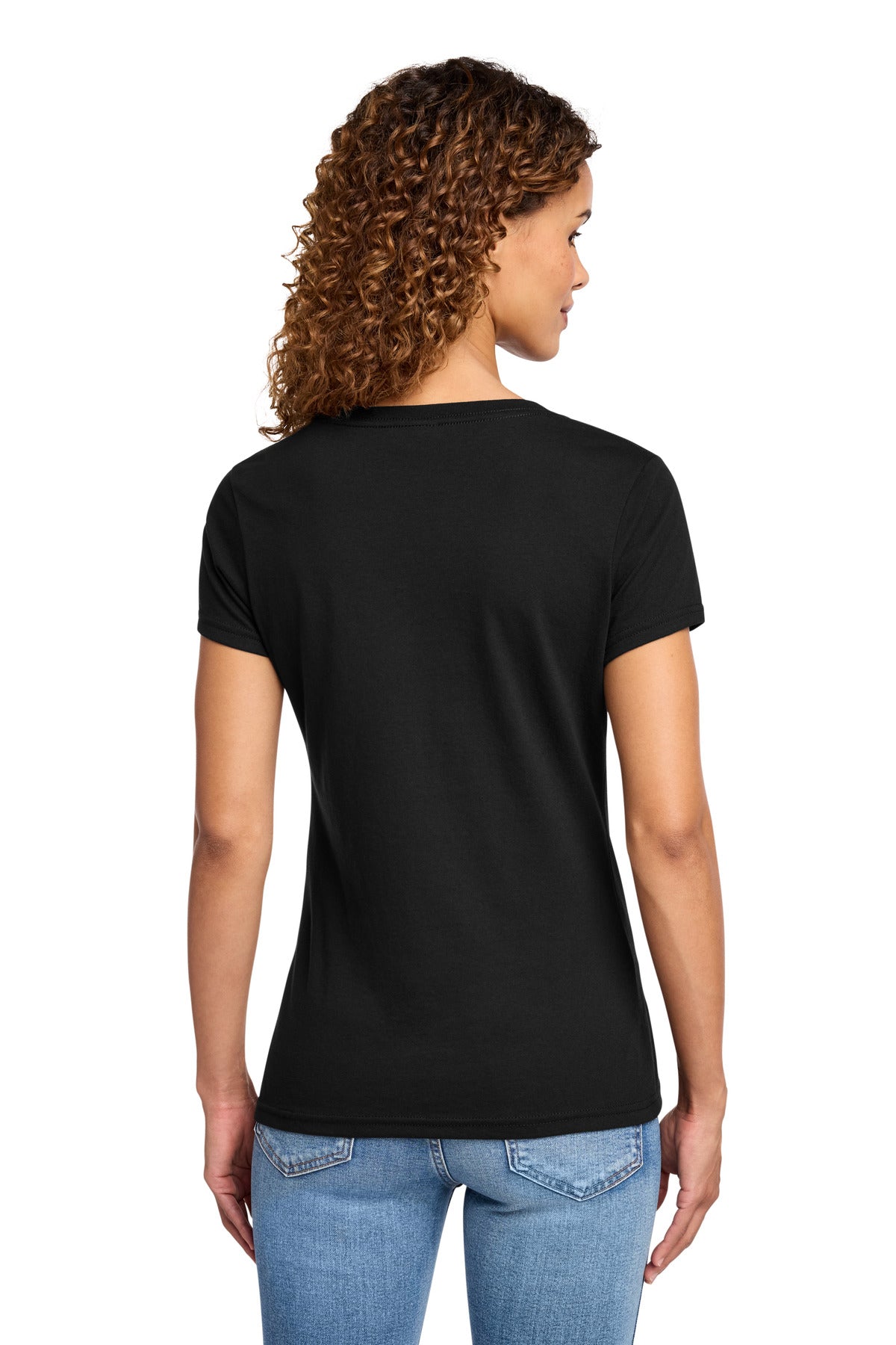 Port & Co Women's Fan Favorite Blend V-Neck Tee - Jet Black