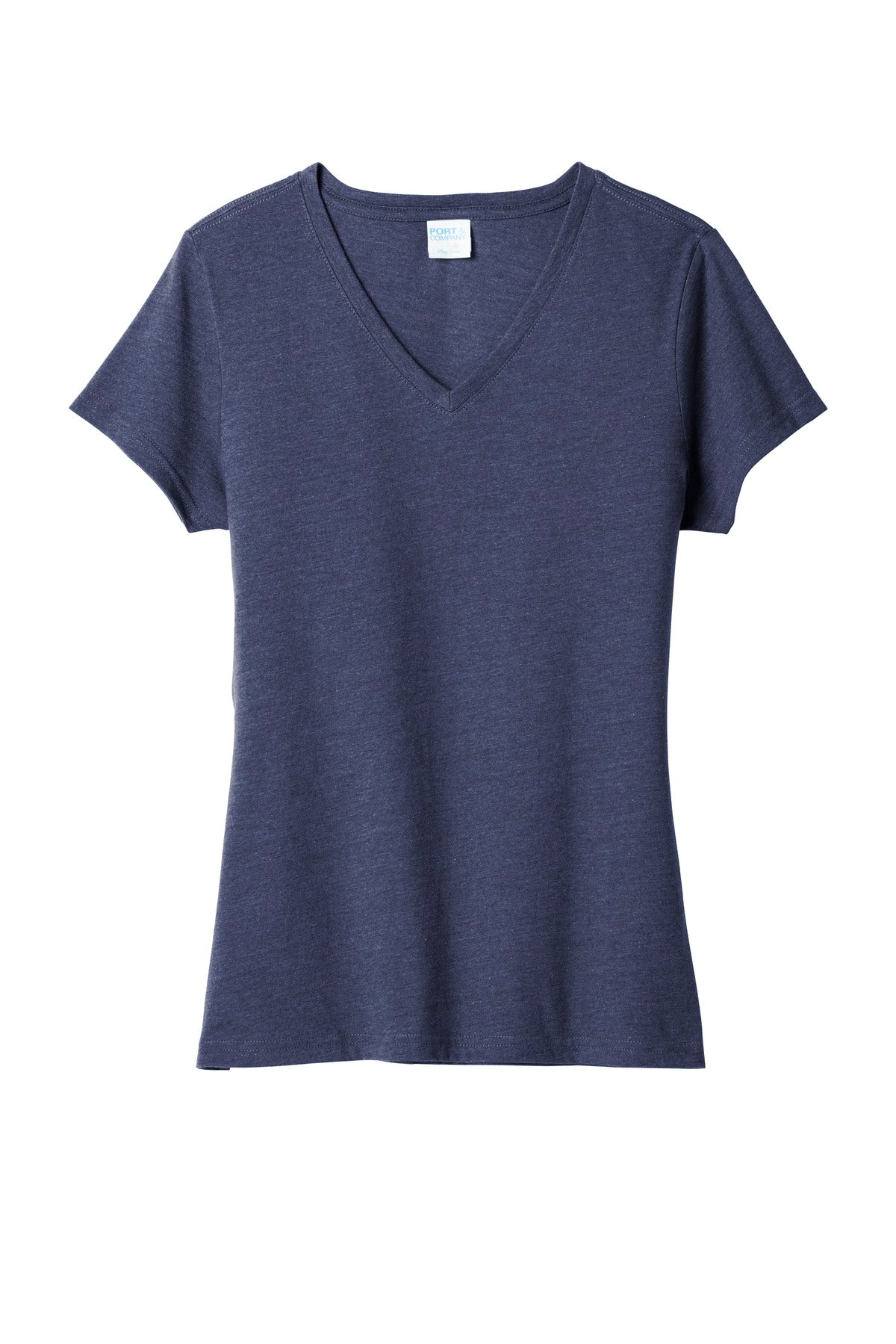 Port & Co Women's Fan Favorite Blend V-Neck Tee - Team Navy Heather