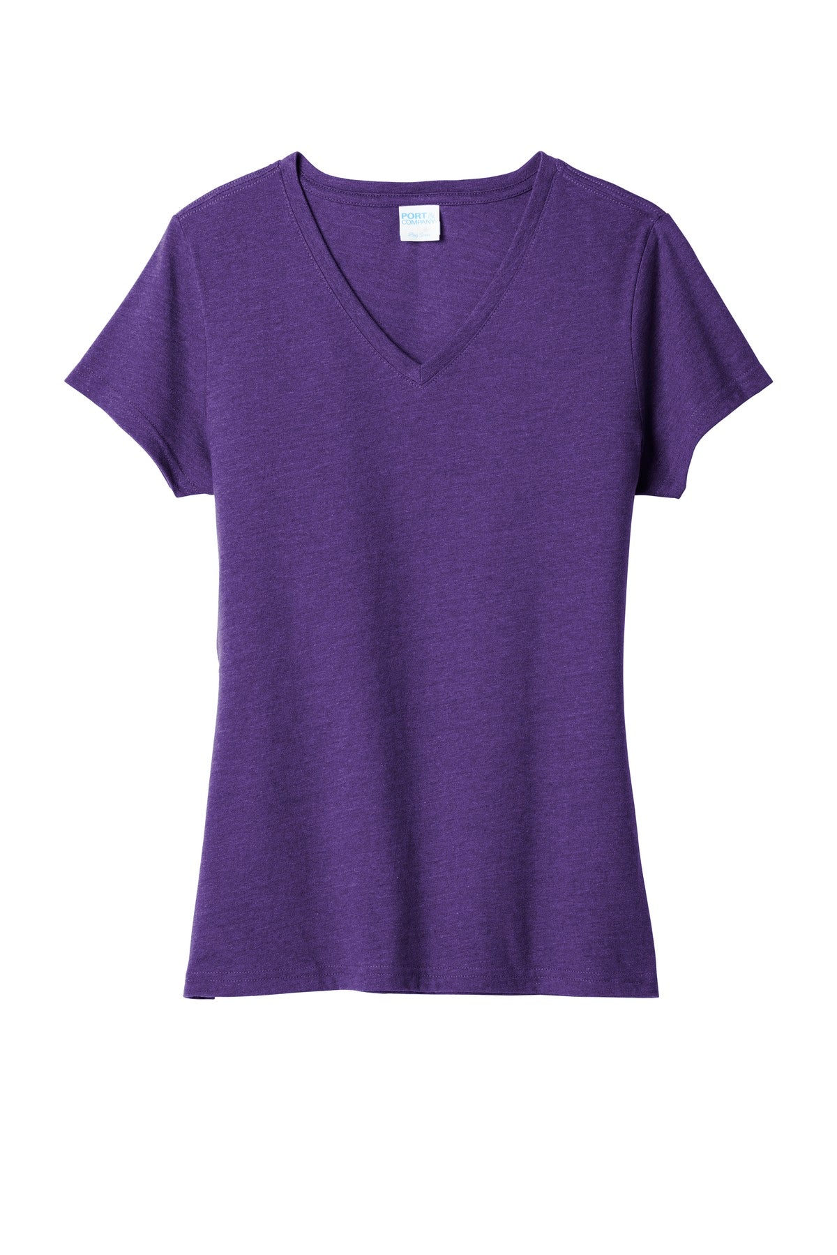 Port & Co Women's Fan Favorite Blend V-Neck Tee - Team Purple Heather