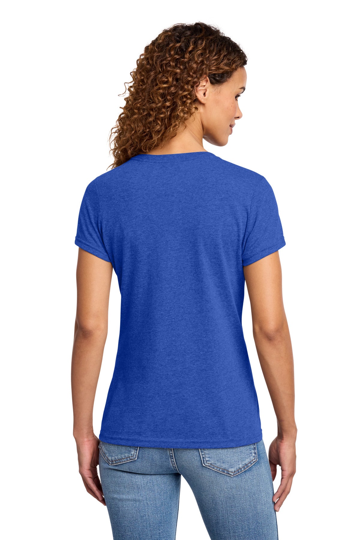 Port & Co Women's Fan Favorite Blend V-Neck Tee - True Royal Heather