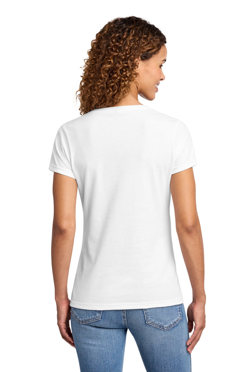 Port & Co Women's Fan Favorite Blend V-Neck Tee - White