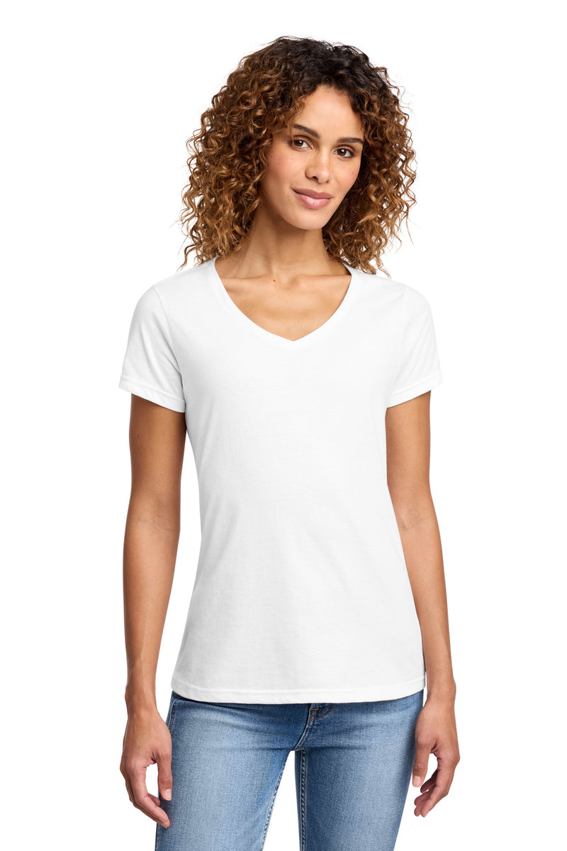 Port & Co Women's Fan Favorite Blend V-Neck Tee - White