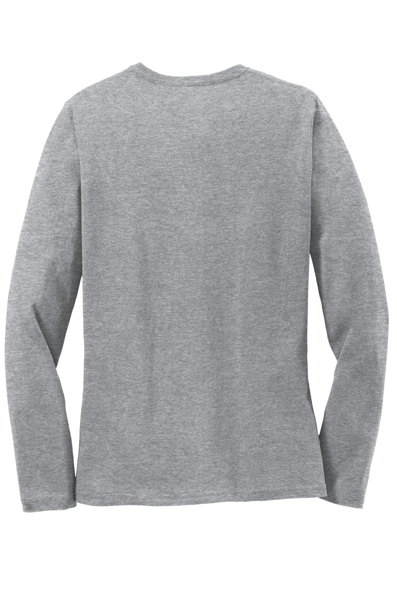 Port & Co Women's Long Sleeve Core Cotton Tee - Athletic Heather