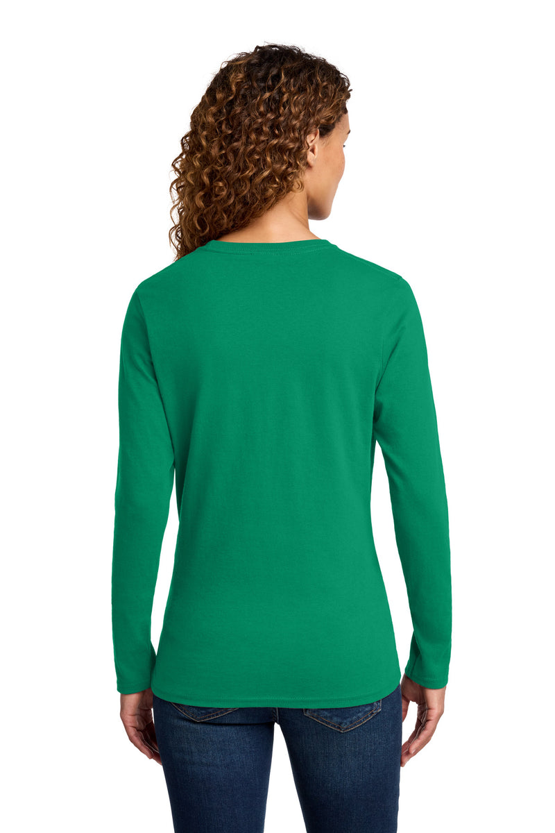 Port & Co Women's Long Sleeve Core Cotton Tee - Kelly