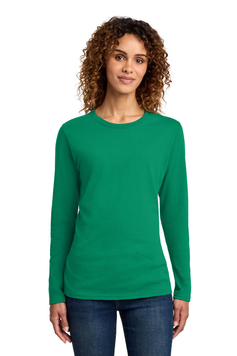Port & Co Women's Long Sleeve Core Cotton Tee - Kelly