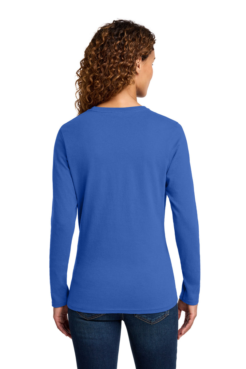 Port & Co Women's Long Sleeve Core Cotton Tee - Royal