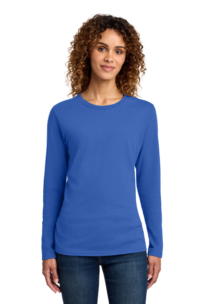 Port & Co Women's Long Sleeve Core Cotton Tee - Royal
