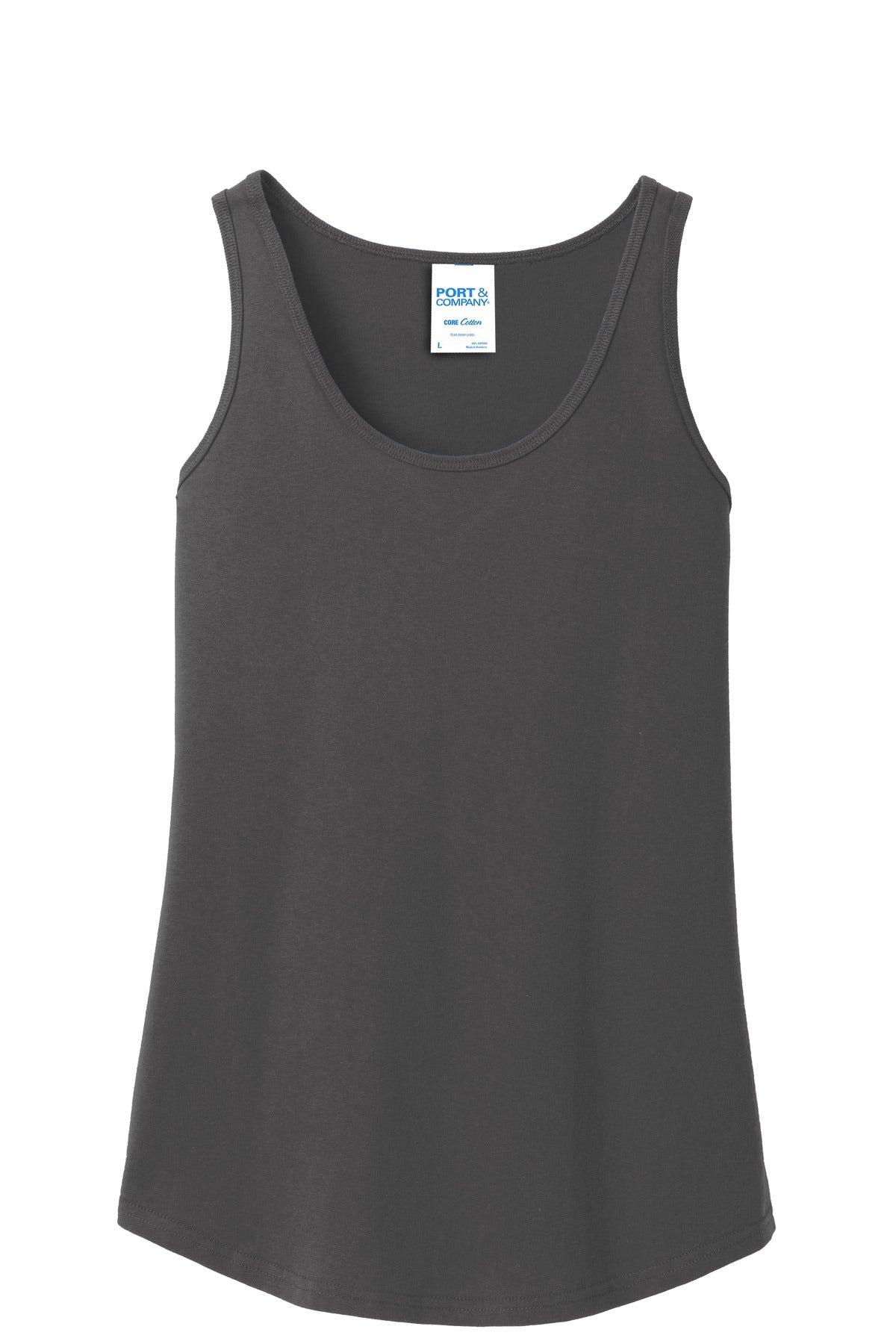 Port & Co Women's Core Cotton Tank Top - Charcoal