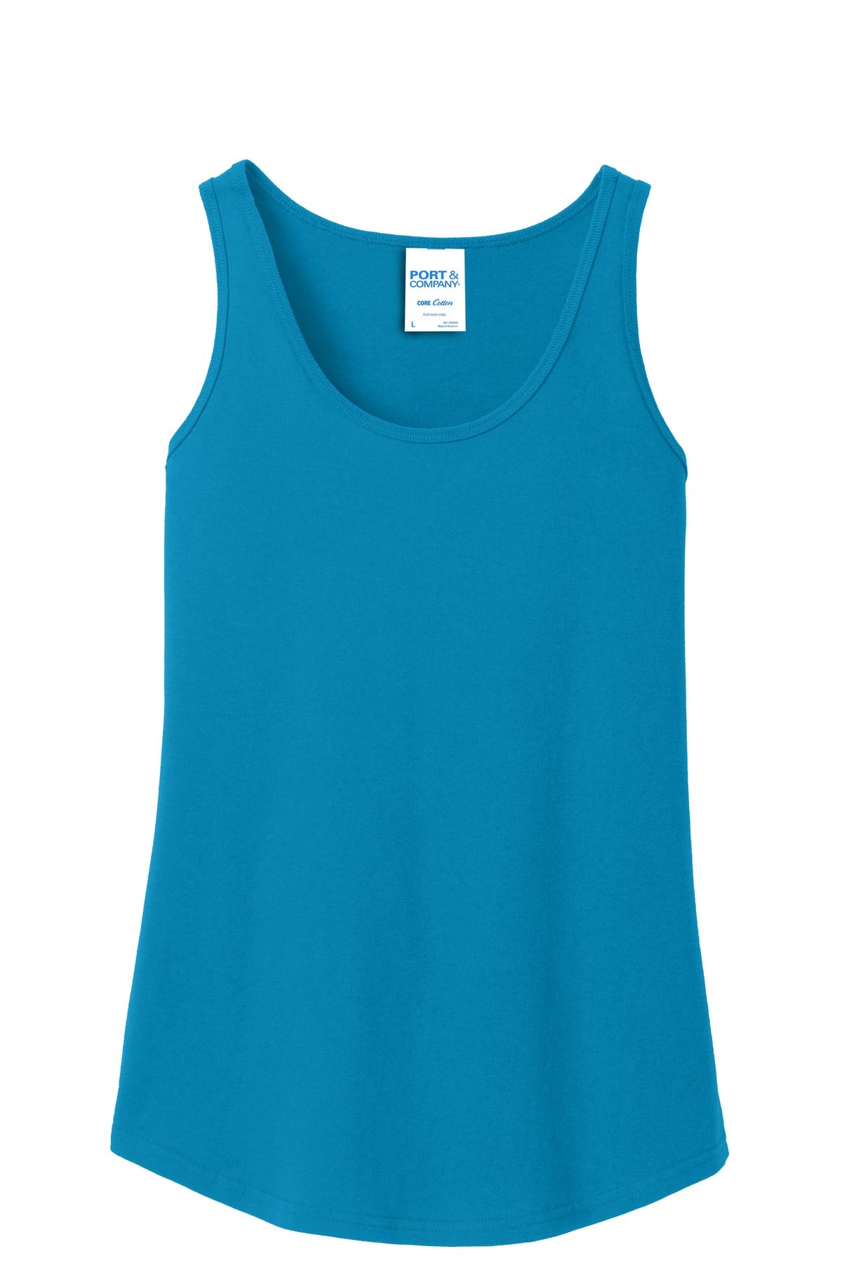 Port & Co Women's Core Cotton Tank Top - Neon Blue
