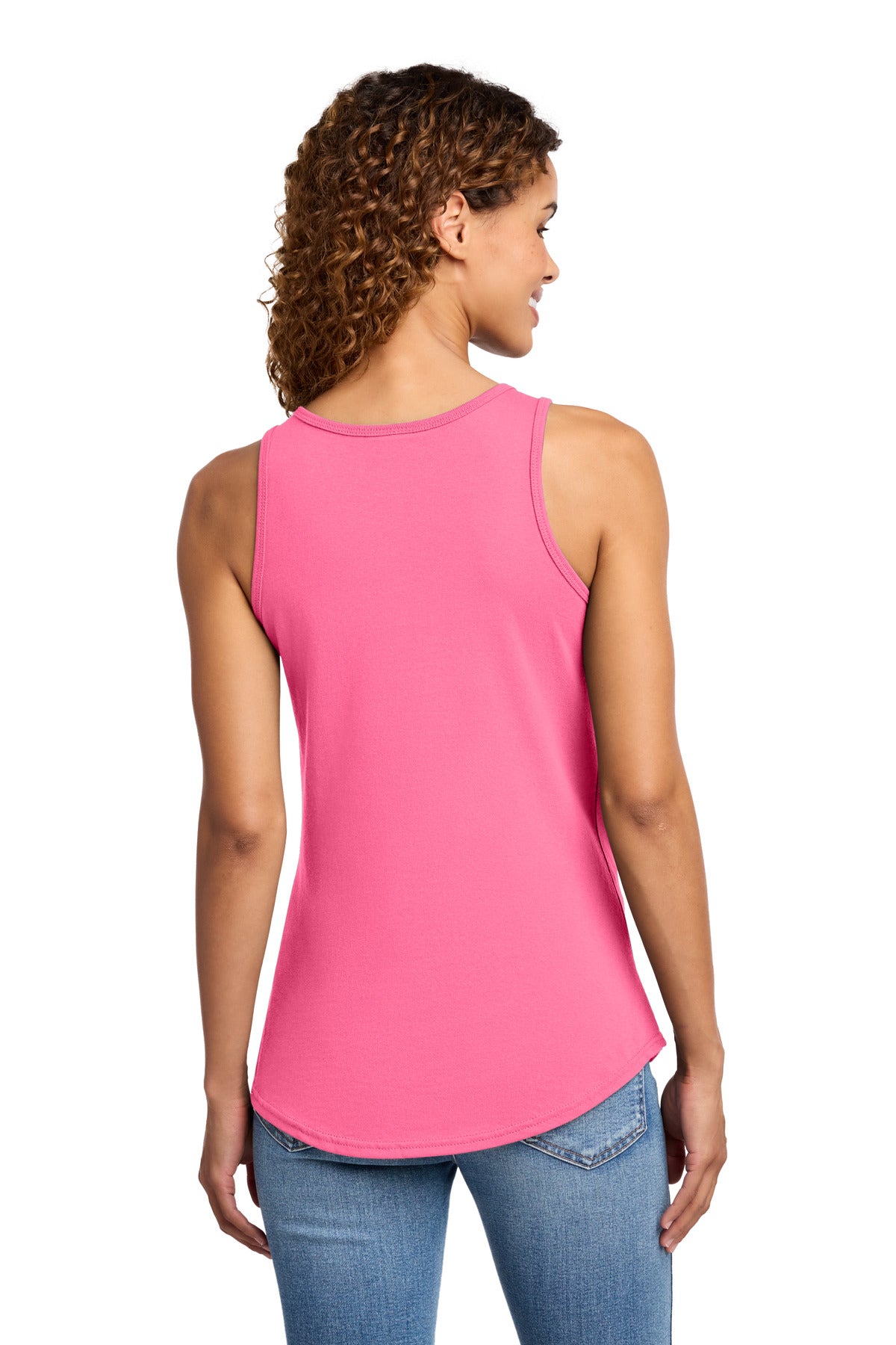 Port & Co Women's Core Cotton Tank Top - Neon Pink