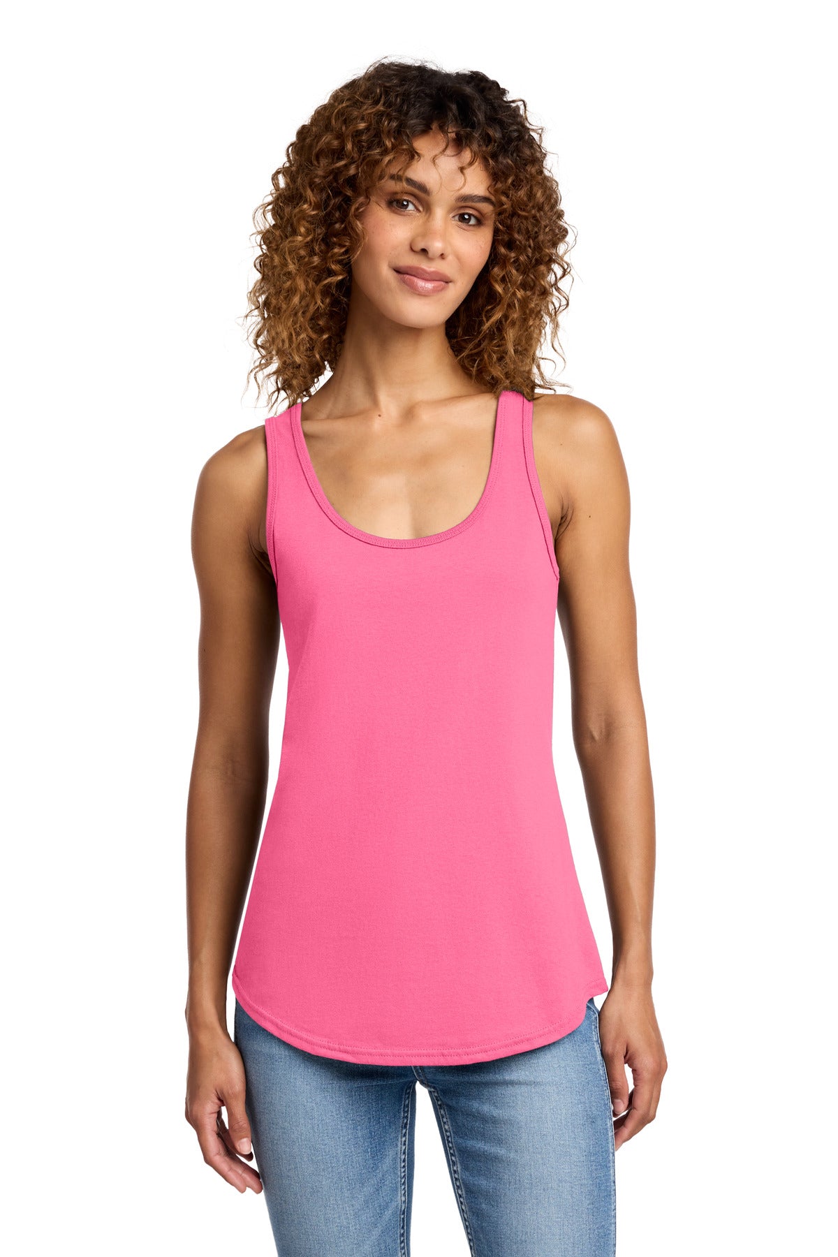 Port & Co Women's Core Cotton Tank Top - Neon Pink