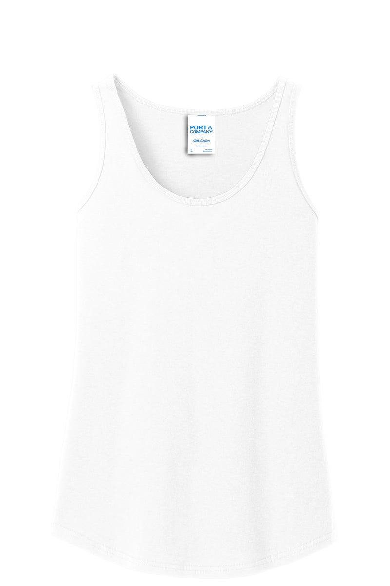 Port & Co Women's Core Cotton Tank Top - White