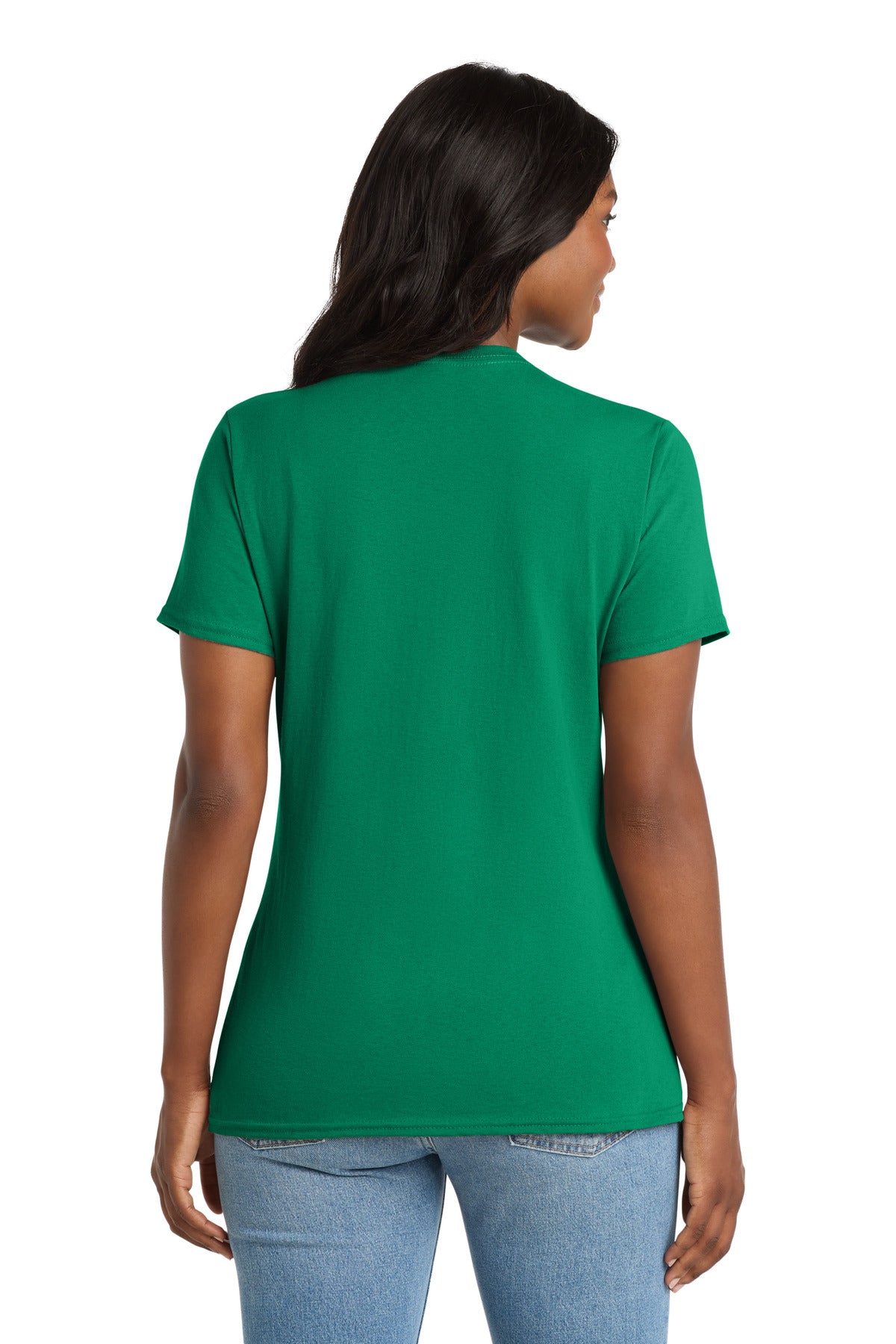 Port & Co Women's Core Cotton V-Neck Tee - Kelly