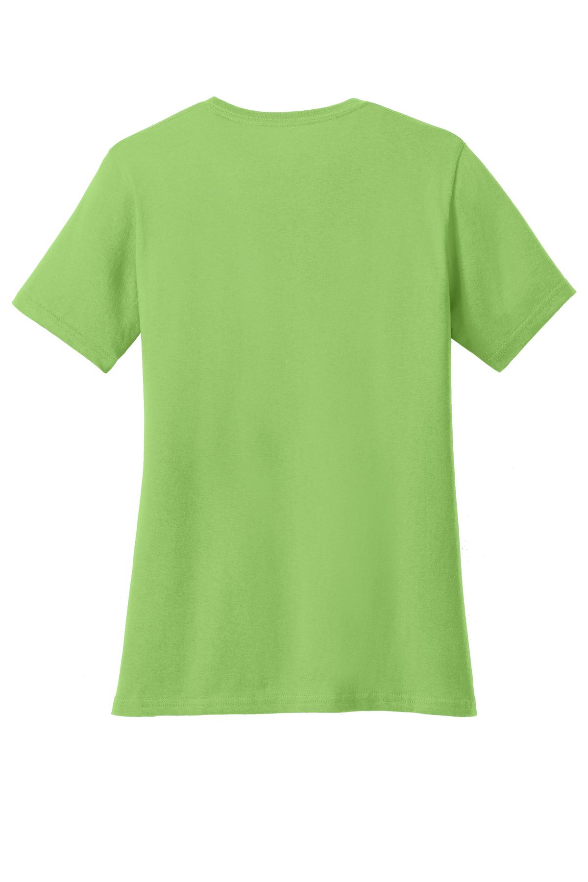 Port & Co Women's Core Cotton V-Neck Tee - Lime