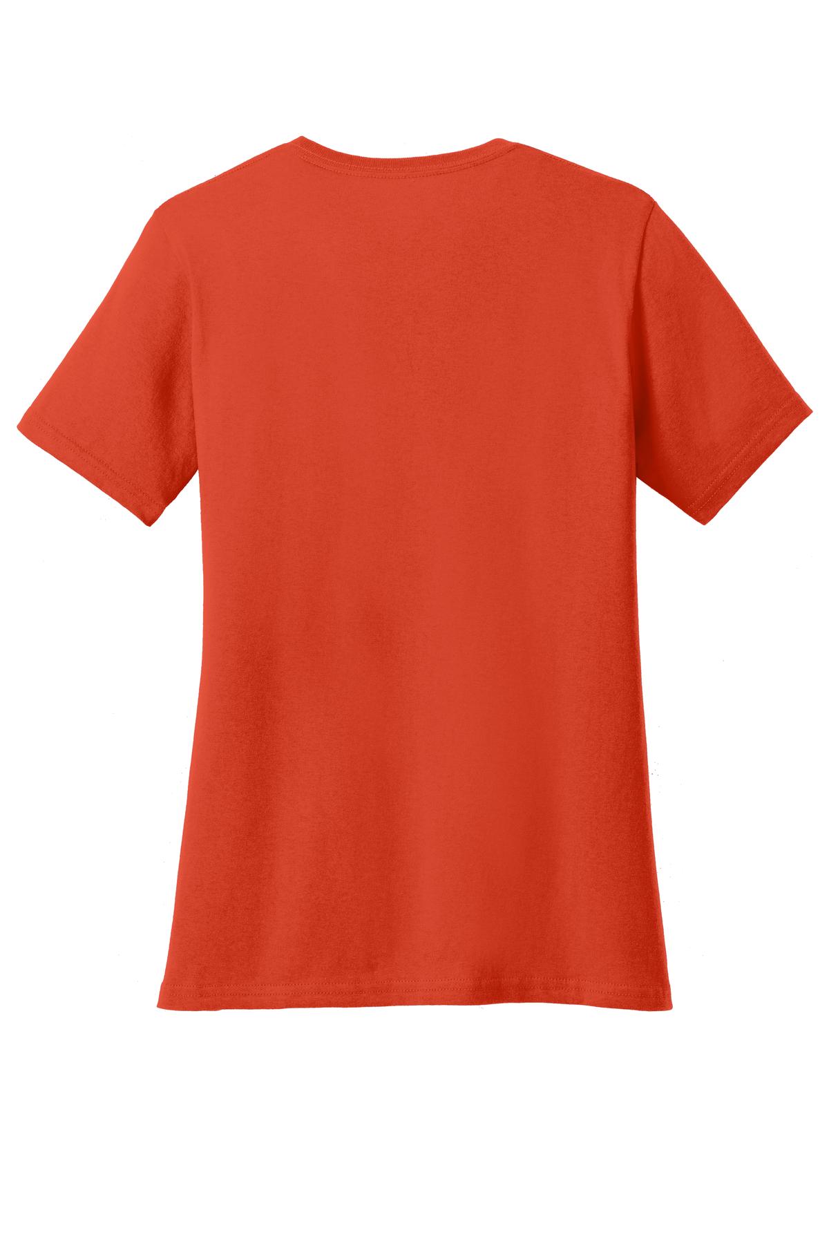 Port & Co Women's Core Cotton V-Neck Tee - Orange