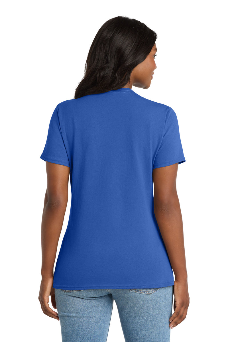 Port & Co Women's Core Cotton V-Neck Tee - Royal