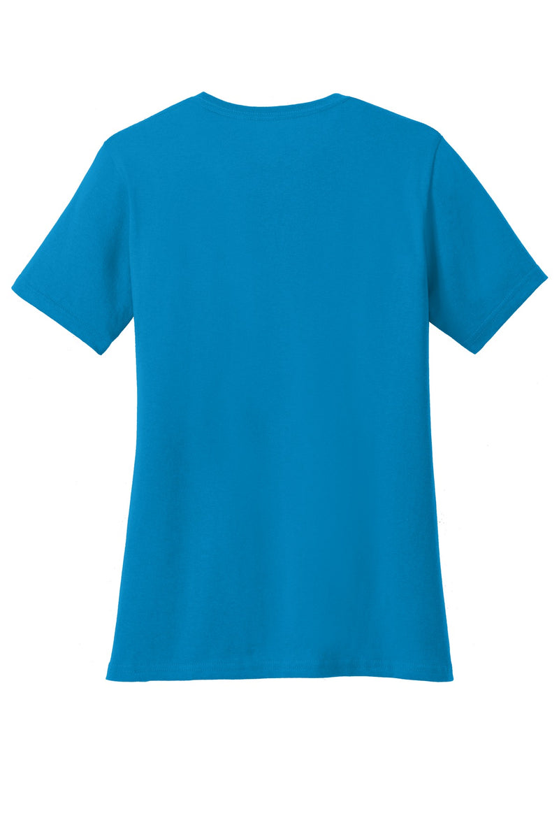 Port & Co Women's Core Cotton V-Neck Tee - Sapphire