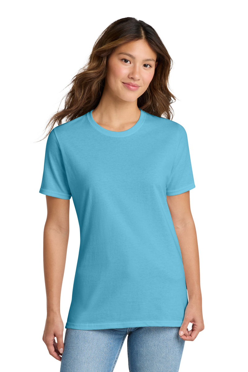 Port & Co Women's Core Cotton Tee - Aquatic Blue