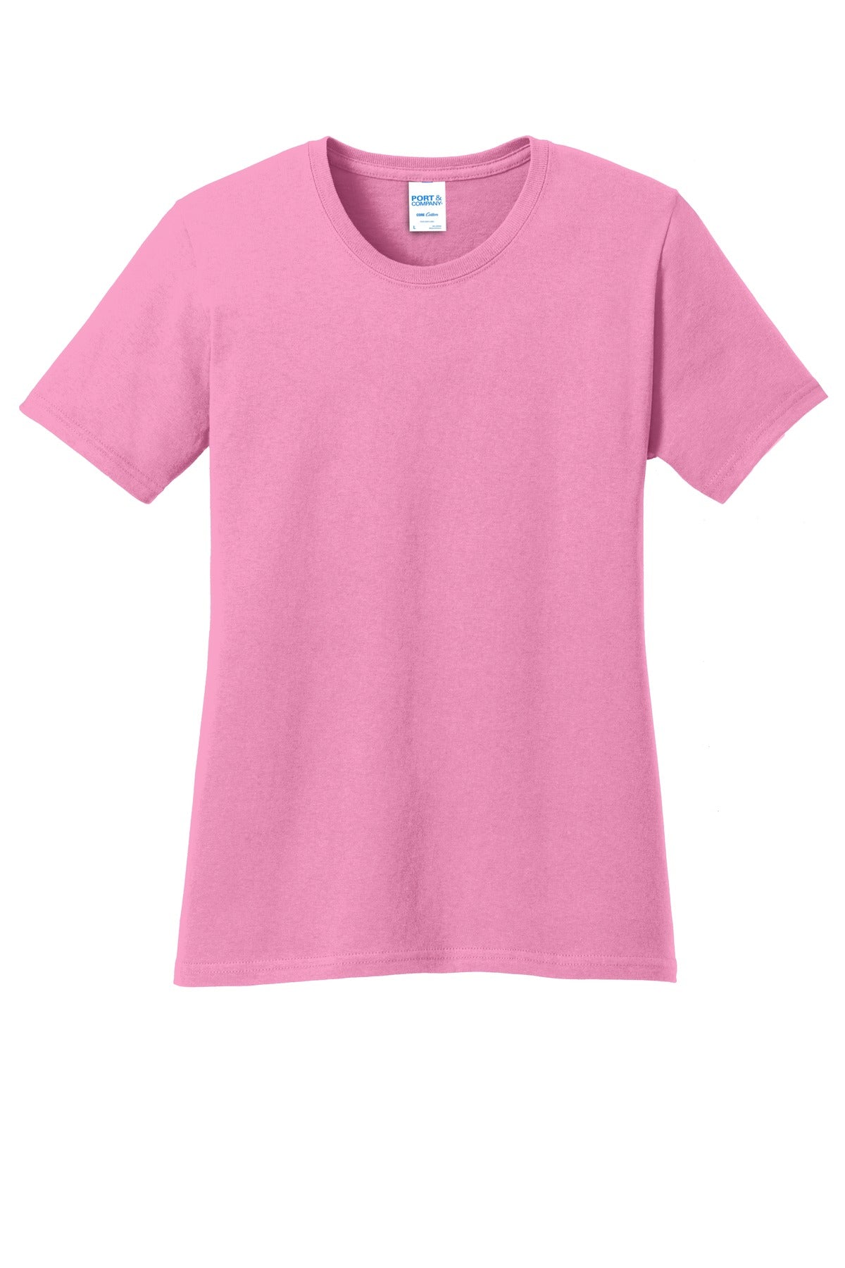 Port & Co Women's Core Cotton Tee - Candy Pink