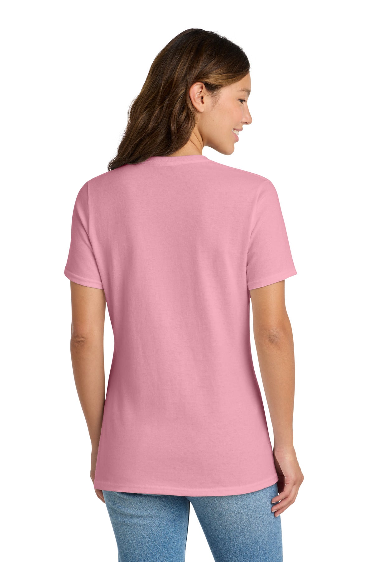 Port & Co Women's Core Cotton Tee - Candy Pink