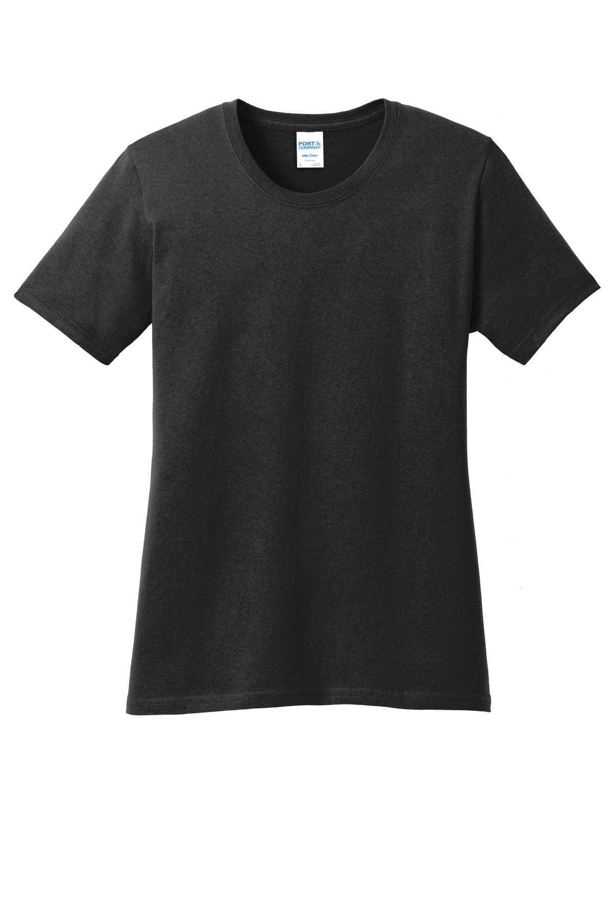 Port & Co Women's Core Cotton Tee - Jet Black