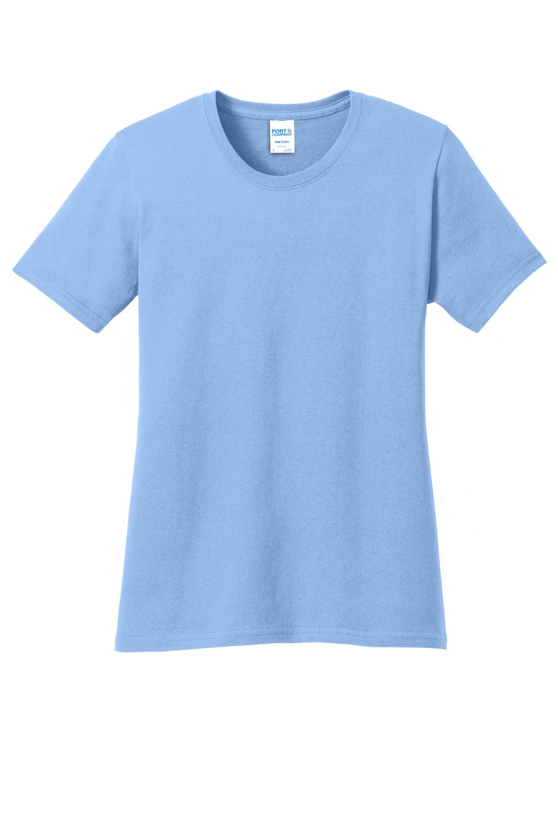 Port & Co Women's Core Cotton Tee - Light Blue