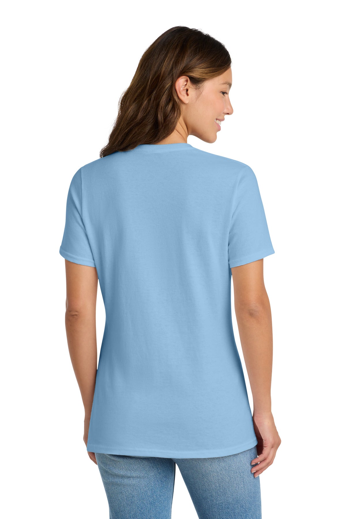 Port & Co Women's Core Cotton Tee - Light Blue