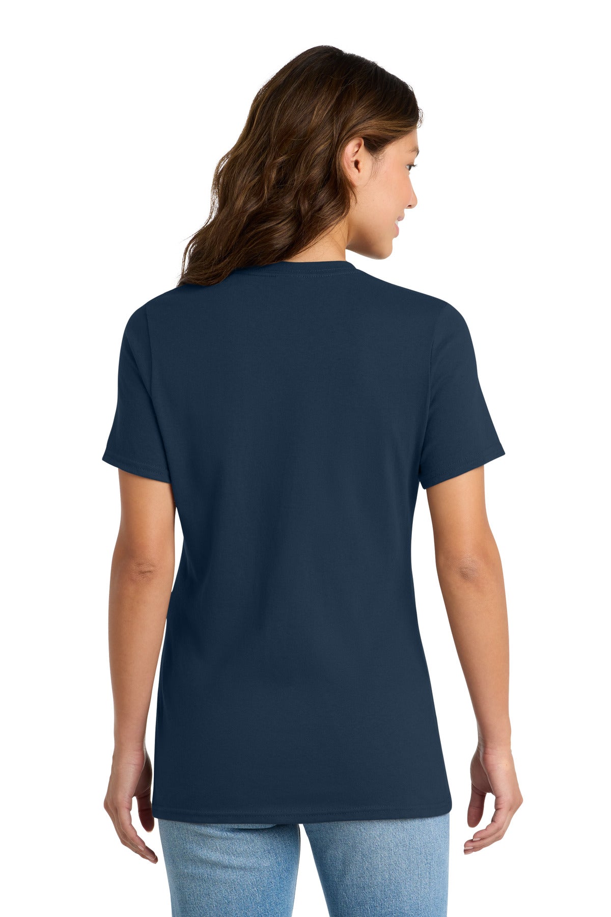 Port & Co Women's Core Cotton Tee - Navy