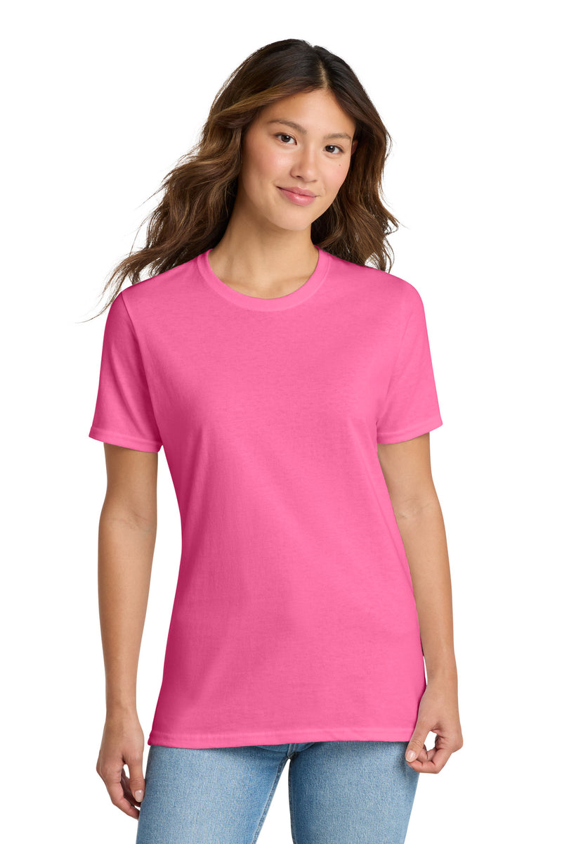 Port & Co Women's Core Cotton Tee - Neon Pink