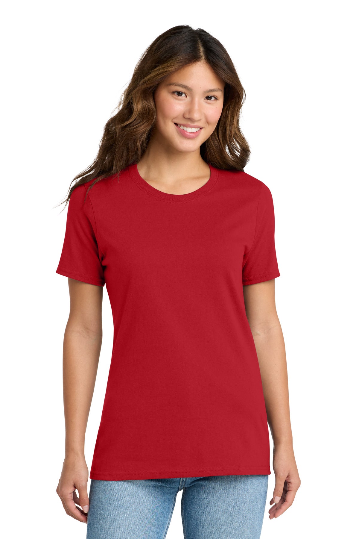 Port & Co Women's Core Cotton Tee - Red