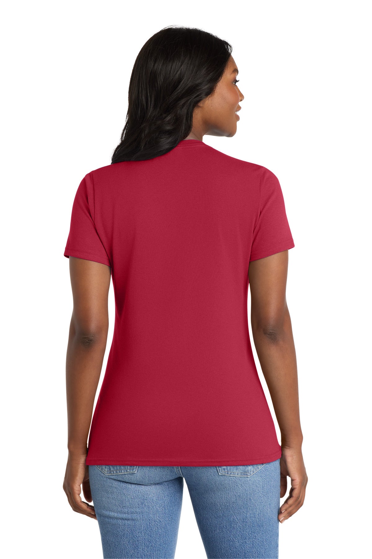 Port & Co Women's Core Blend Tee - Red