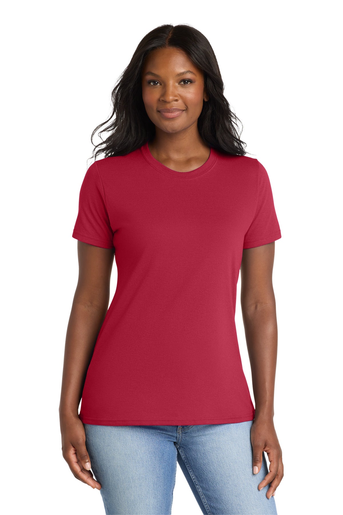 Port & Co Women's Core Blend Tee - Red